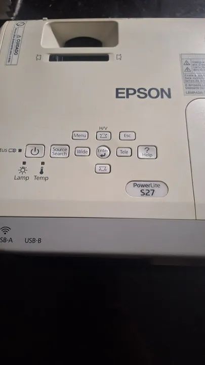 Projetor Epson Powerlite Lumens S27  - Foto 2