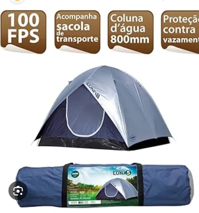 Barraca de 5 pessoas camping acampamento novas luna