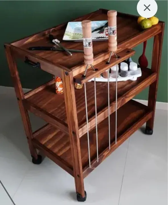 Carrinho de Madeira para Churrasco