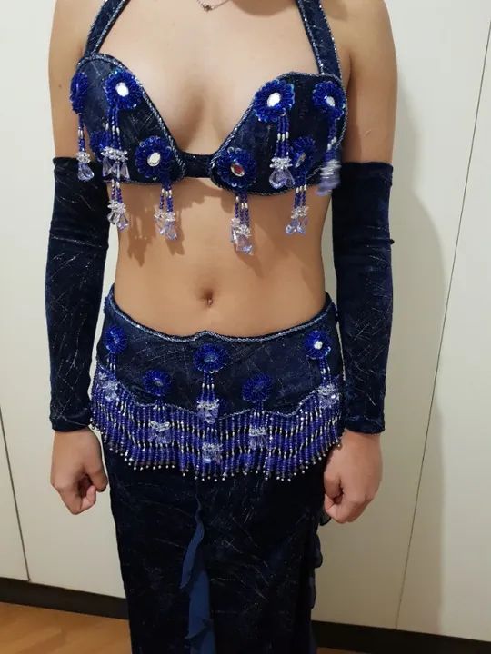 Roupa de dança do ventre azul - Foto 2