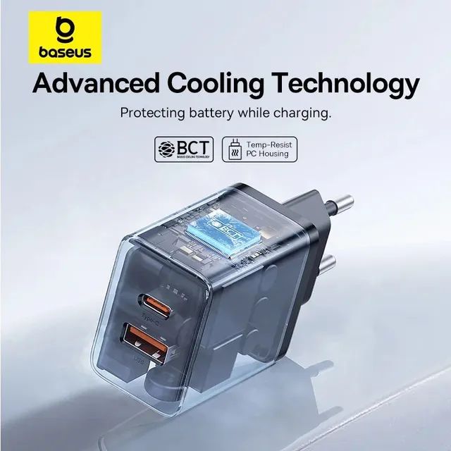 Carregador Baseus PD turbo 30w dual A+C  - Foto 4