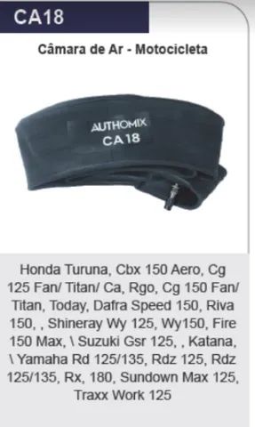 Camera De Ar Para Moto Aro 18 Honda Cg Titan Fan 125/150 - Foto 5