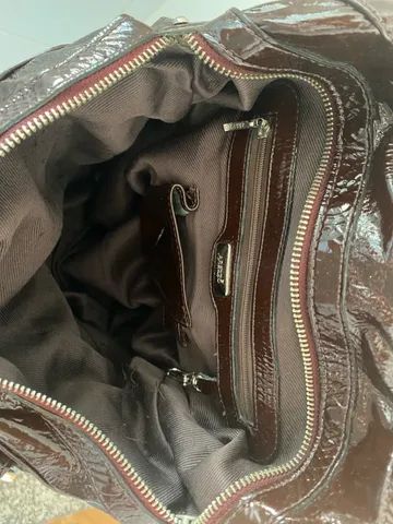 Bolsa Arezzo verniz marrom  - Foto 5