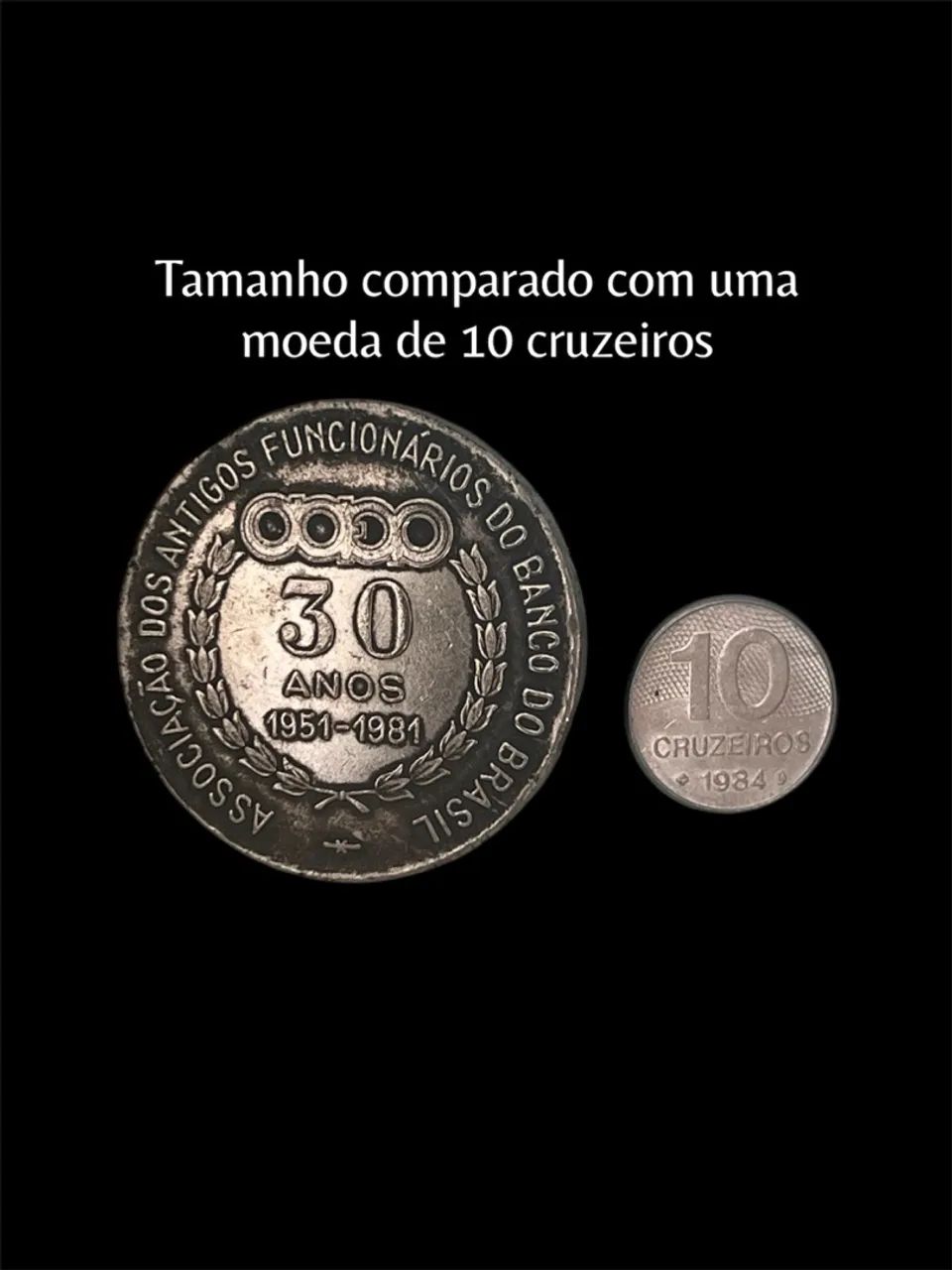 Moeda Comemorativa - 30 Anos da AAFBB (1951-1981) - Foto 2