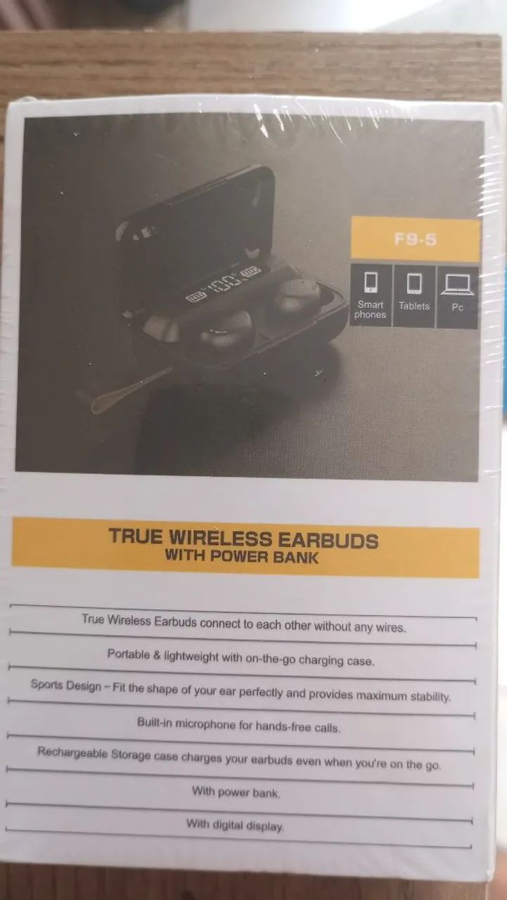 Fones de Ouvido Bluetooth com Power Bank