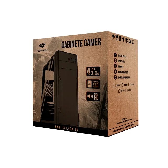 Gabinete Gamer C3Tech MT-G110BK *Sem Fan Led* - Micro-ATX e Mini-ITX - WZetta - Foto 5