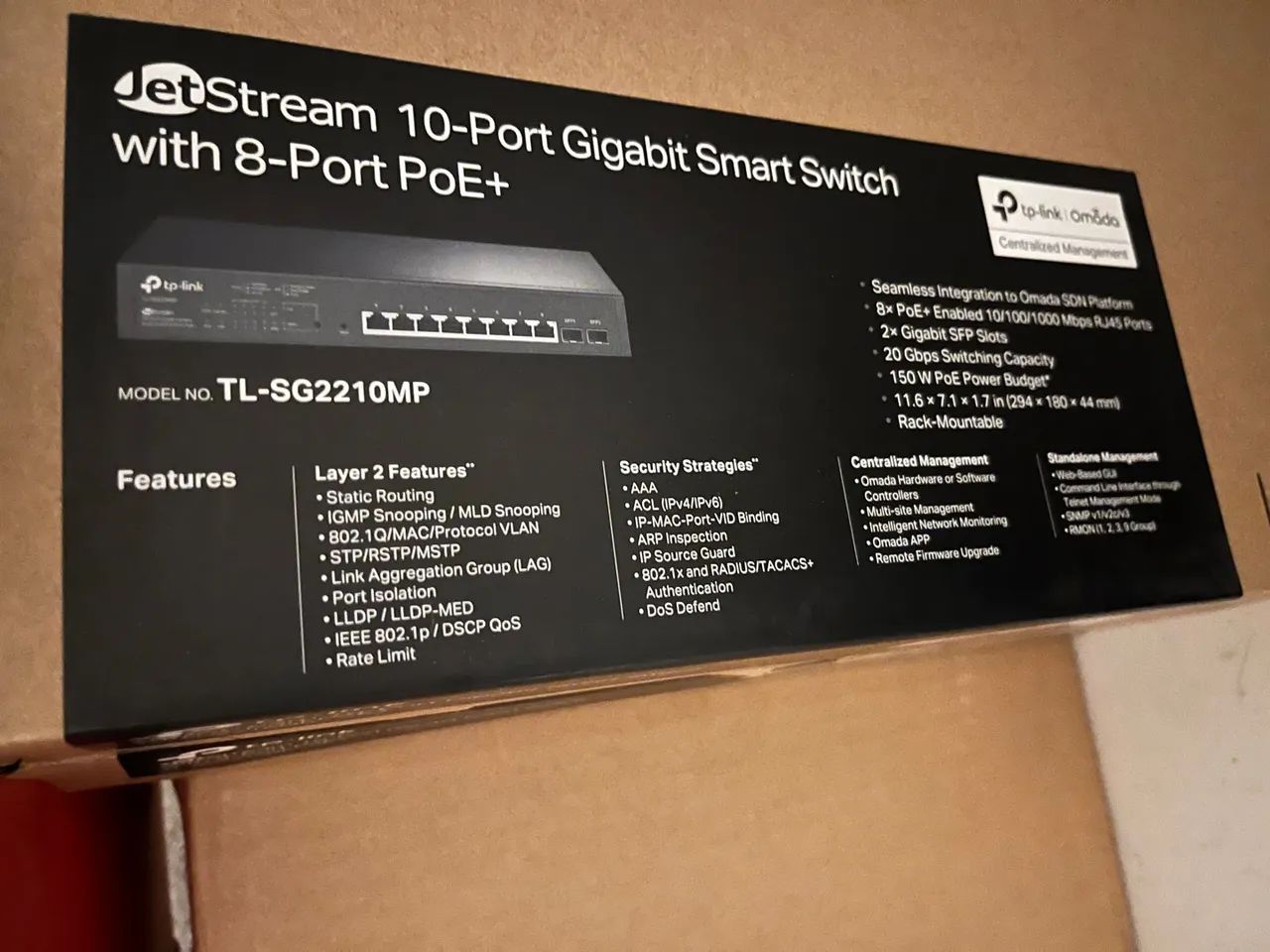 Switch Gigabit TP-Link JetStream 10 Portas com 8 Portas PoE+