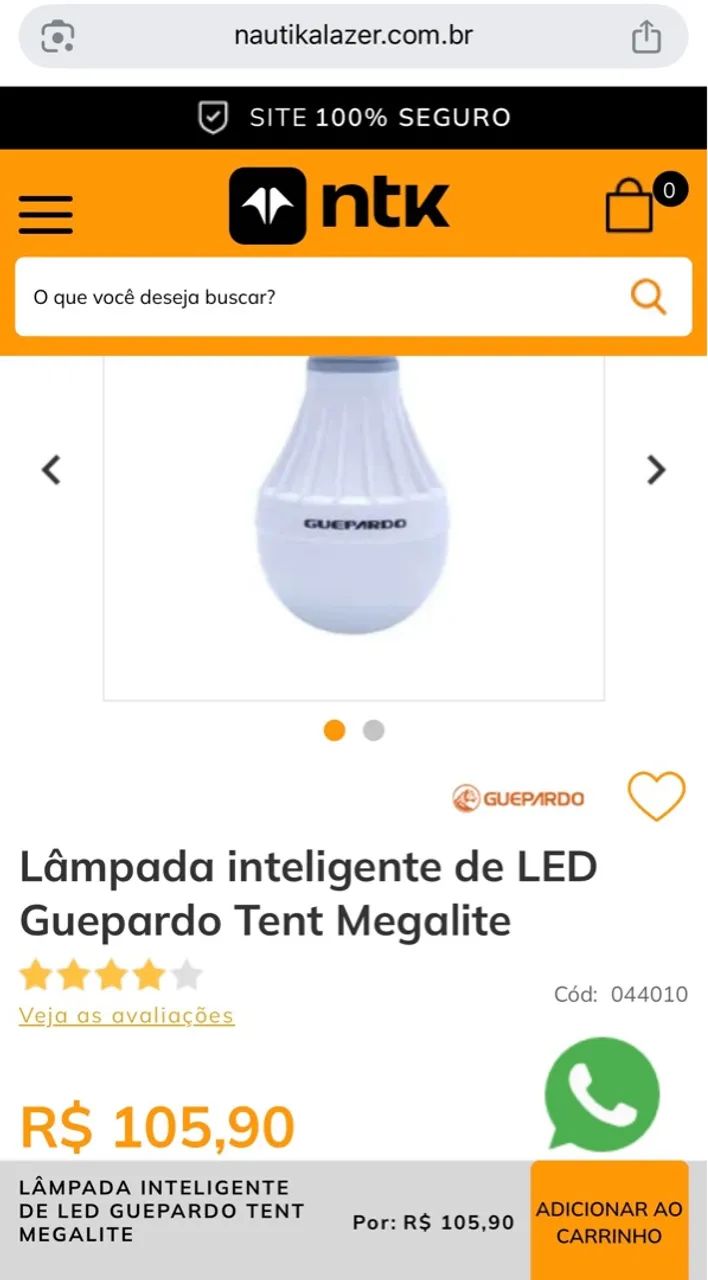 Lâmpada de LED Portátil - Guepardo - Foto 4