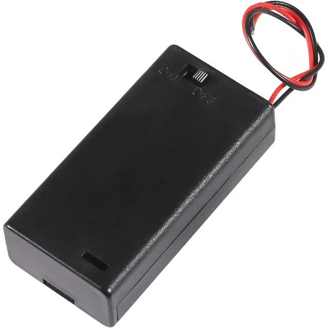 Kit 2x Suporte Porta 2 Pilhas Aa Com Tampa E Chave Liga/desliga - Foto 3