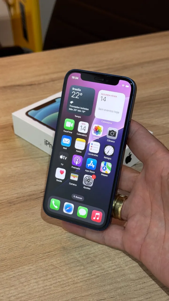 iPhone 12 Mini 256GB Azul - Com 90 dias de garantia! Até 18x no cartão! 256 GB 