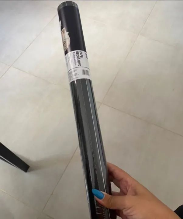 Papel de parede preto 5metros x 45cm 45,00 o rolo  - Foto 4