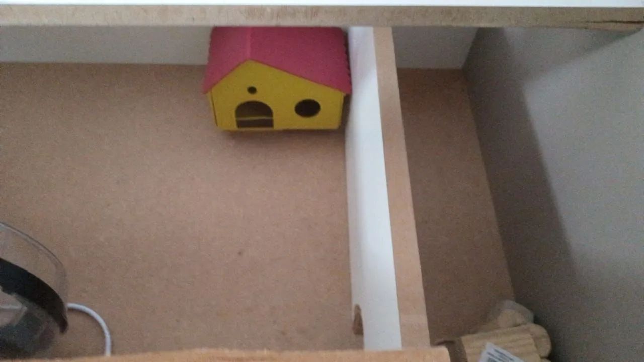 Gaiola para hamster 3 andares com uma adaptação de caixa de madeira  - Foto 6