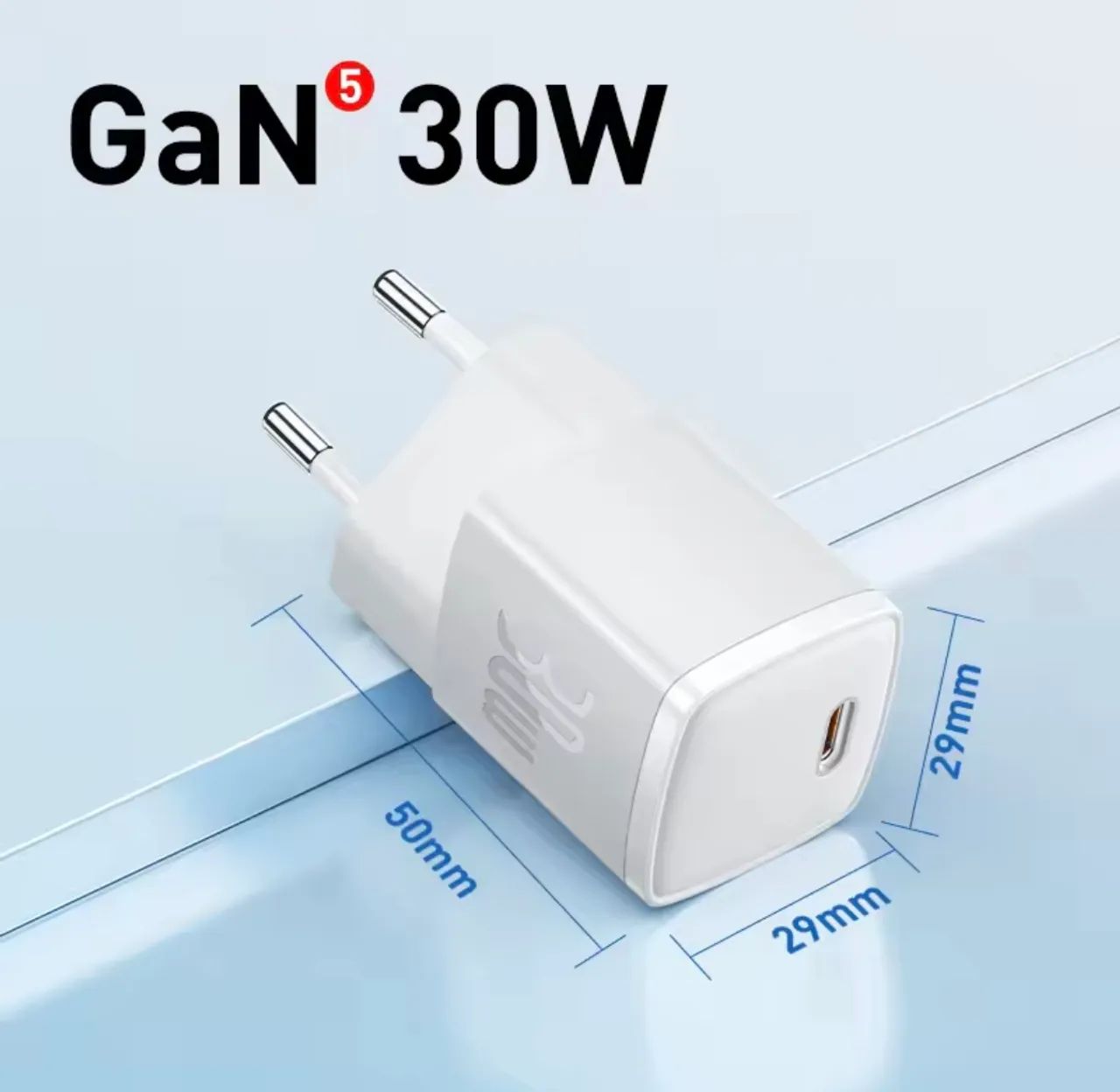 Carregador Baseus Cube Pro 30W Gan Fast Charger 1C - Foto 3