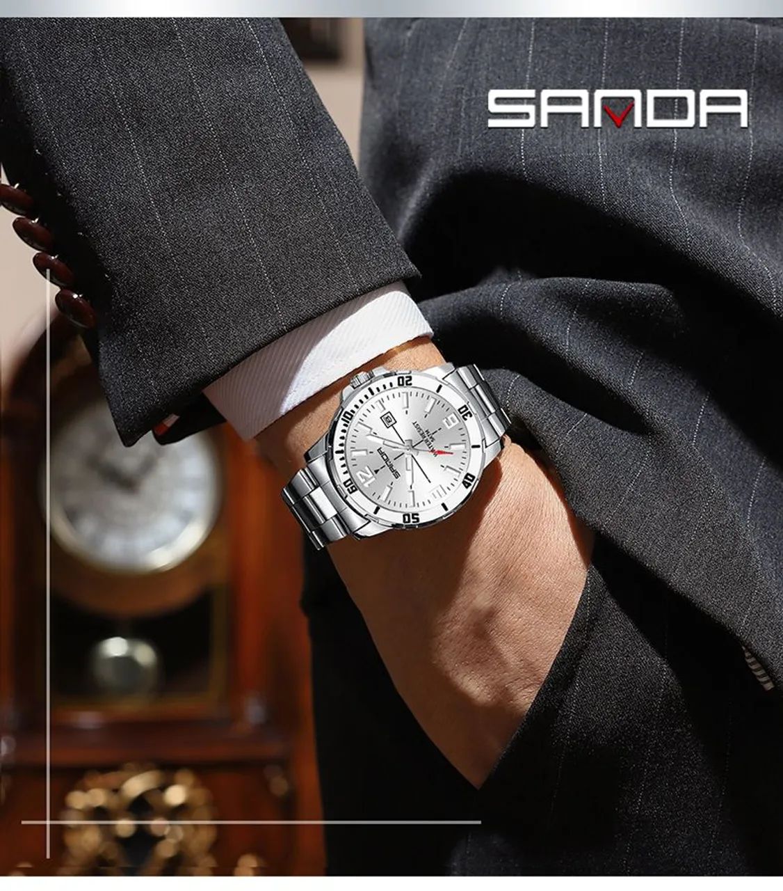 Relógio Sanda inox  - Foto 5