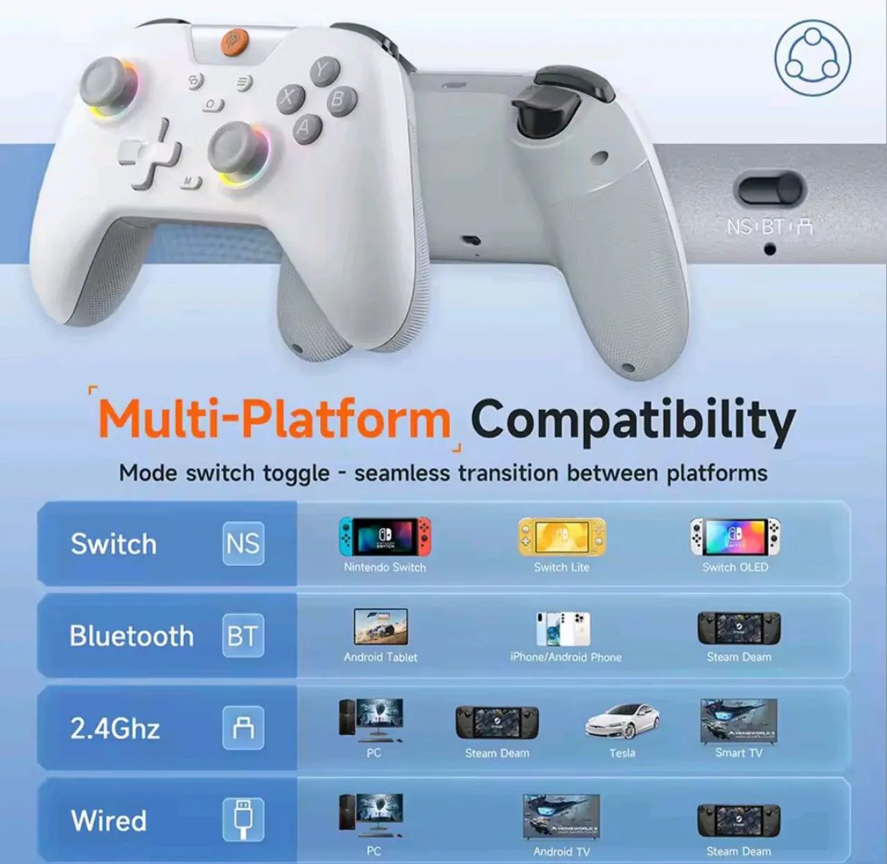 Controle  EasySMX X05 - PC/ Switch/Xcloud/ Android - Foto 4