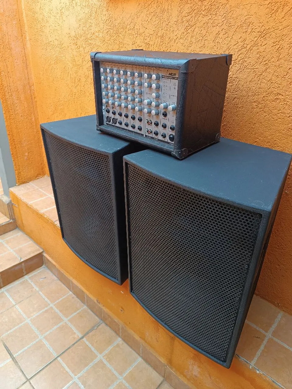 Sistema de Som Completo Mixer e Caixas