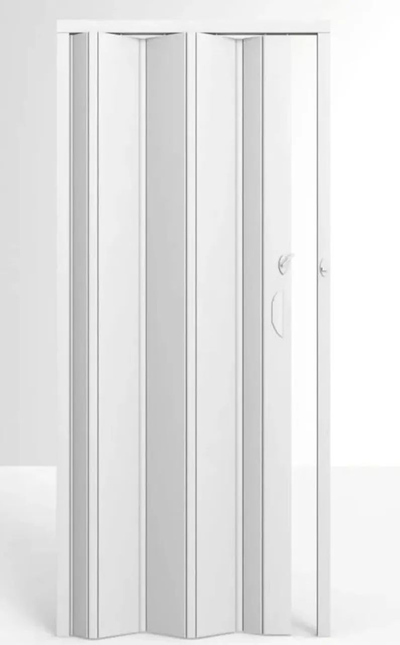 porta sanfonada completa Preta/Branca /Cinza