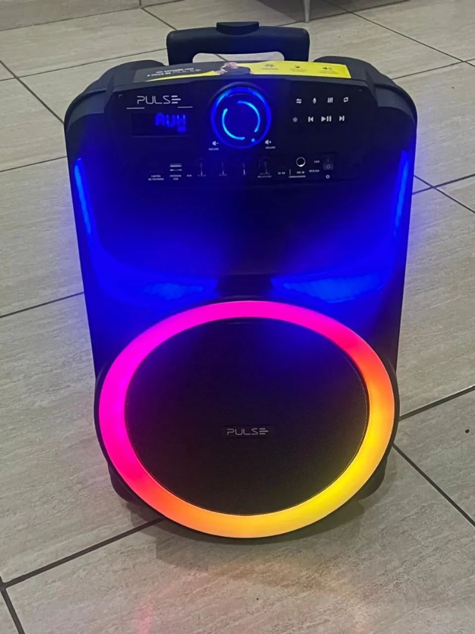 Caixa de Som Pulse Blue com Iluminação LED - Foto 5