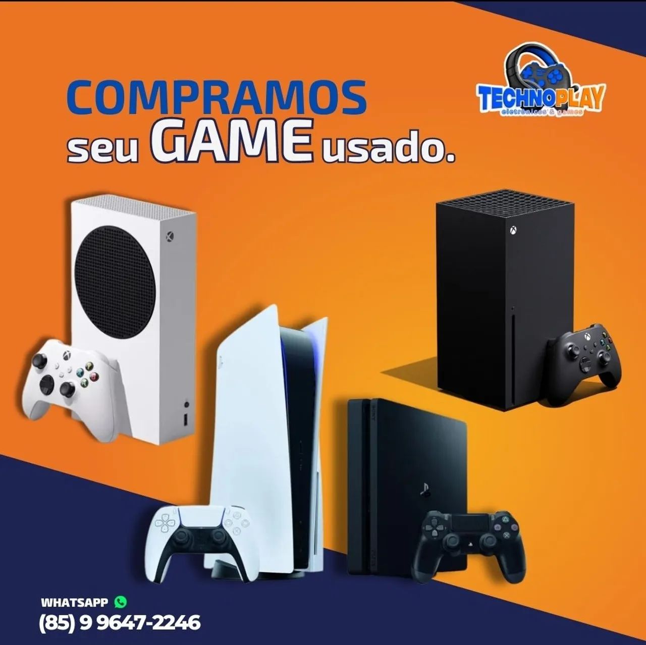 Xbox Series X, Playstation 5 e mais! Compramos seu game usado.