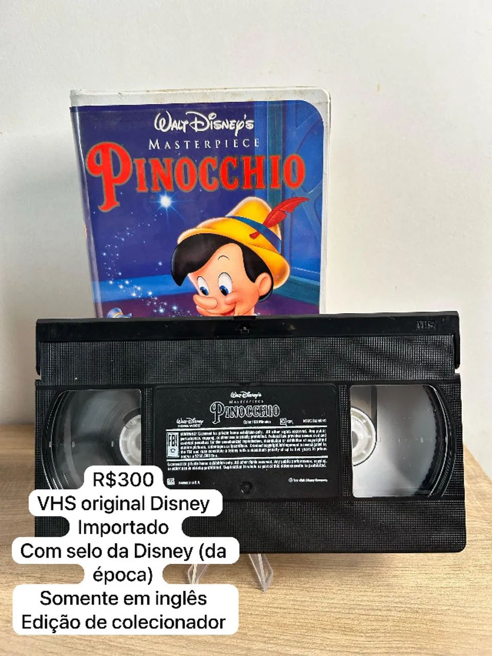 VHS Pinoquio - Original em ingles com selo disney
