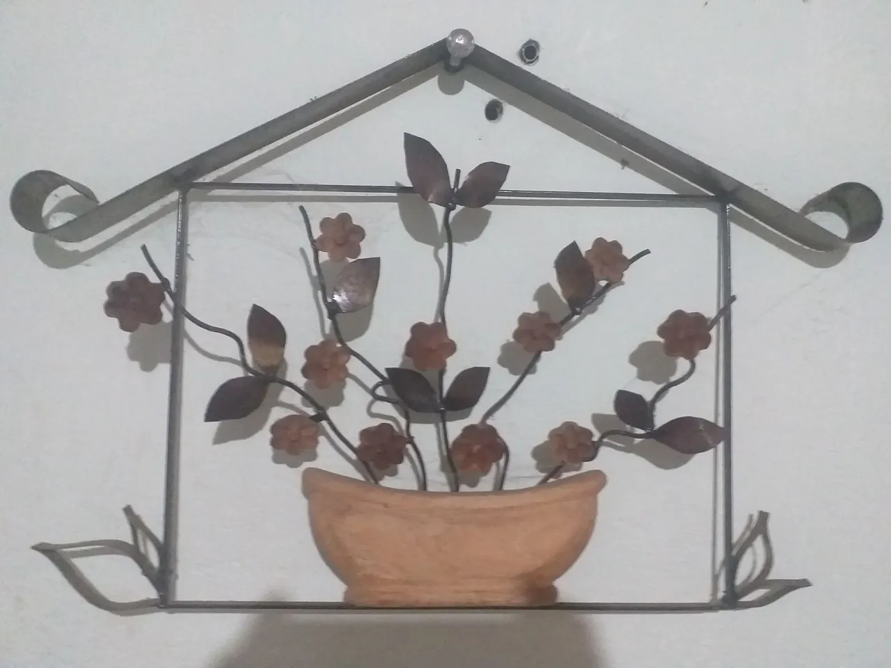 Quadro Decorativo em Ferro com Flores