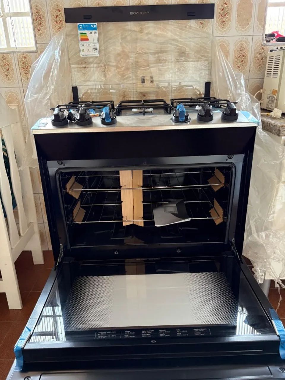 Fogao - BRASTEMP - Branco - 5 Bocas - Bivolt - NOVO (modelo: BFS5NDB) - Foto 6