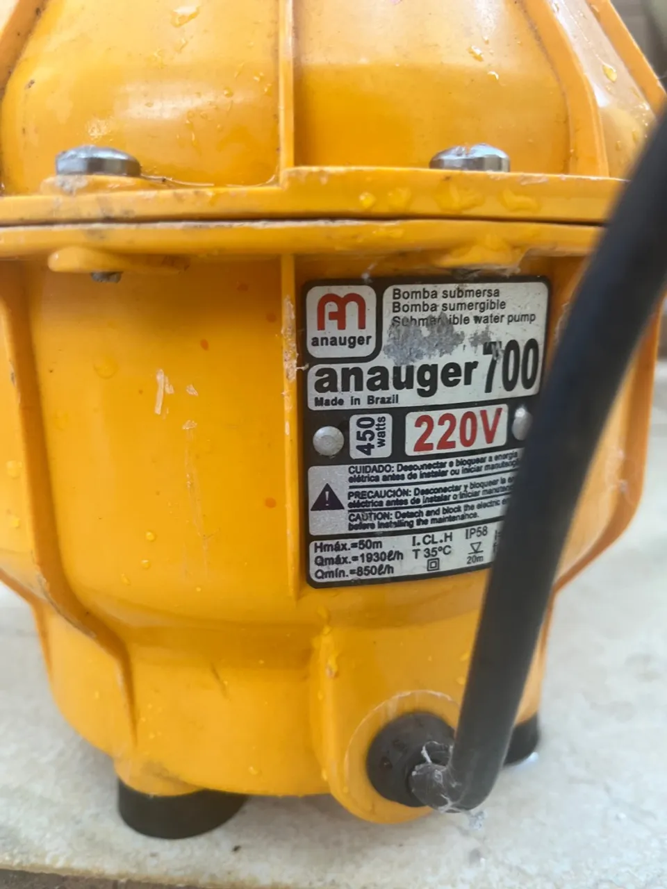 Bomba Submersível Anauger 700 - 220V