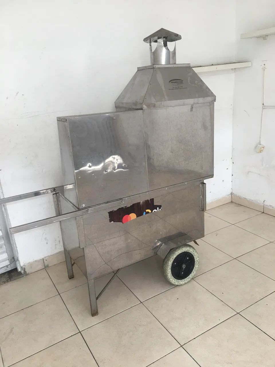 Carrinho de churrasqueira com fritadeira  e cobertura individual - Foto 5