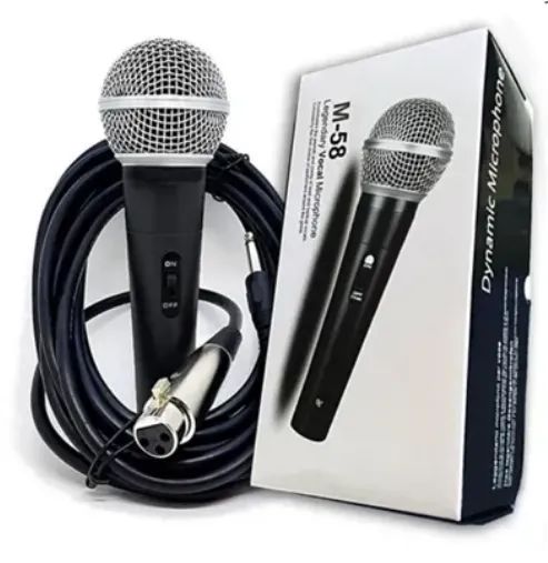 Microfone Profissional Com Fio Sm-58
