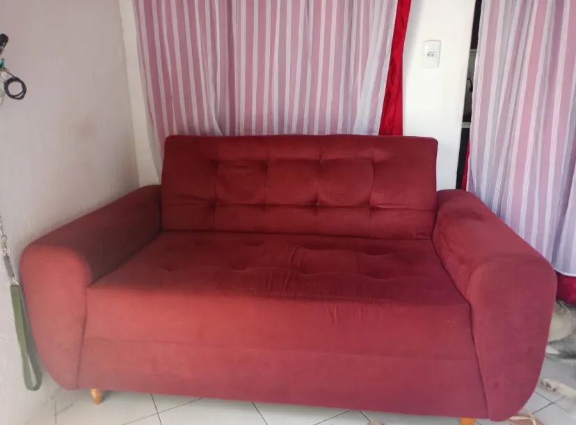 Sofá 3 Lugares Vermelho64618325069953120