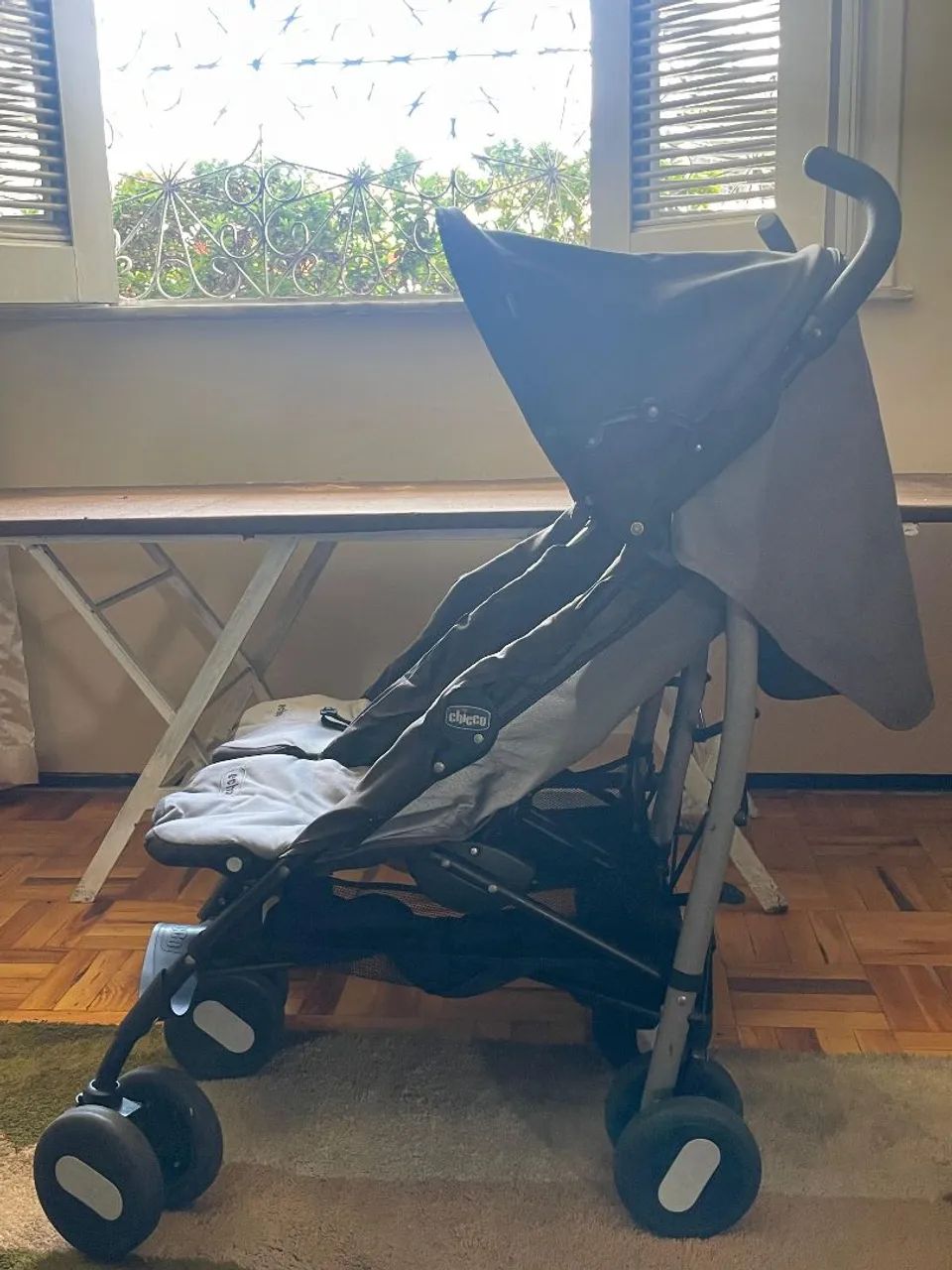 Carrinho de Bebê Passeio Gêmeos Chicco Echo Twin - Reclinável - Foto 5