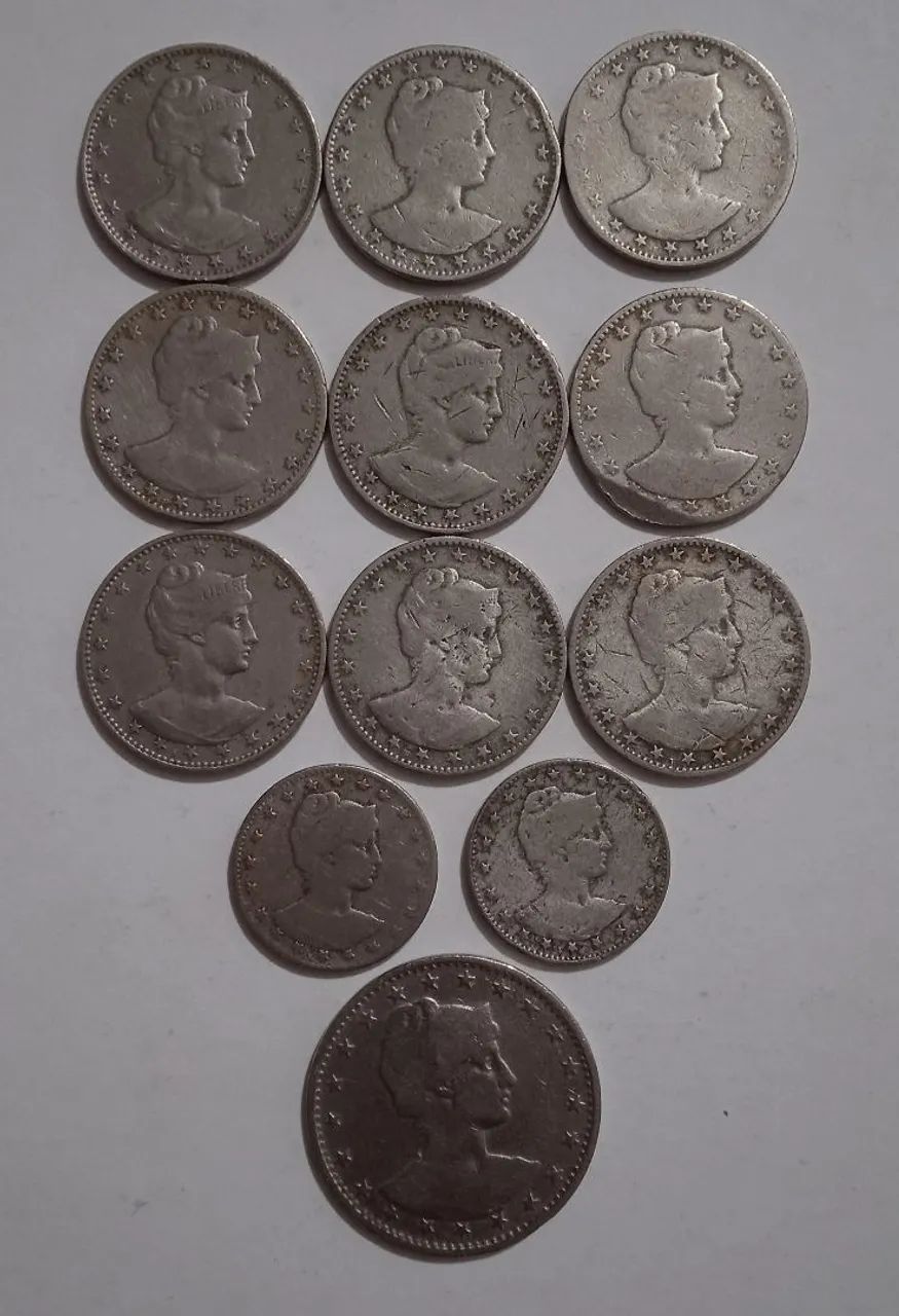 Lote com 12 moedas antigas de Réis  - Foto 2