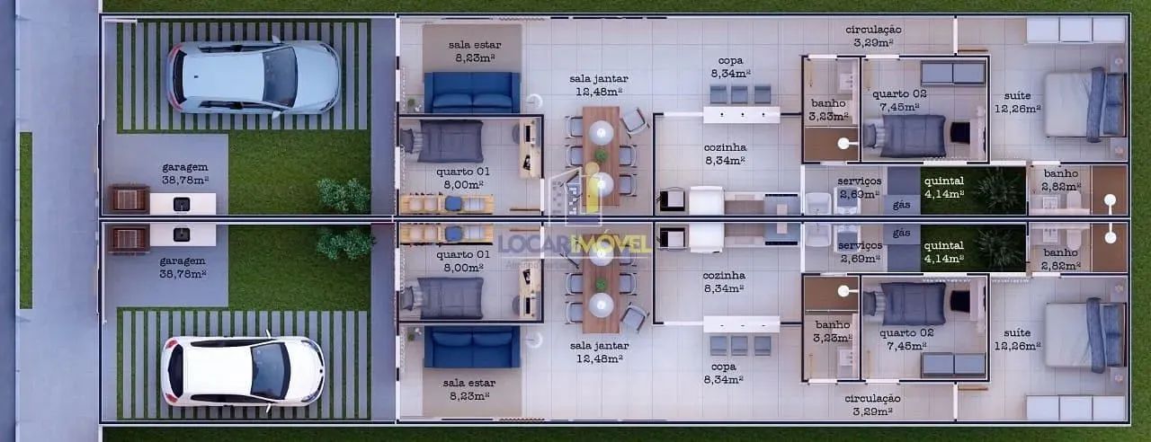 Casa de 3 quartos sendo 1 suíte, garagem para 2 carros terreno 5 x 25 à venda, Conveima I, - Foto 3
