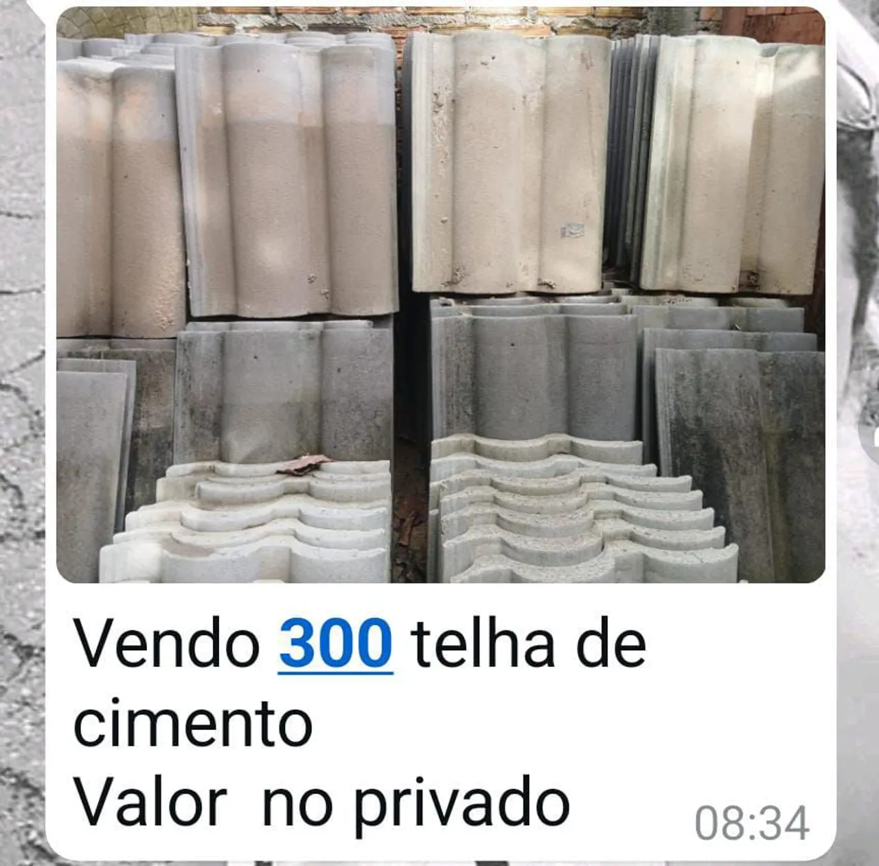 300 Telhas de Cimento