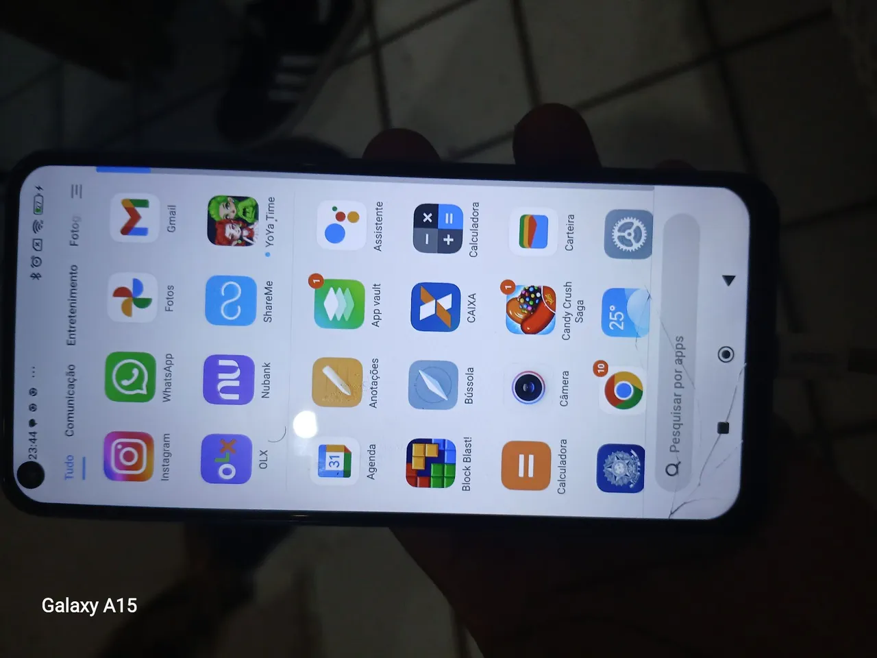 Note 9 pequeno trinco funciona normal