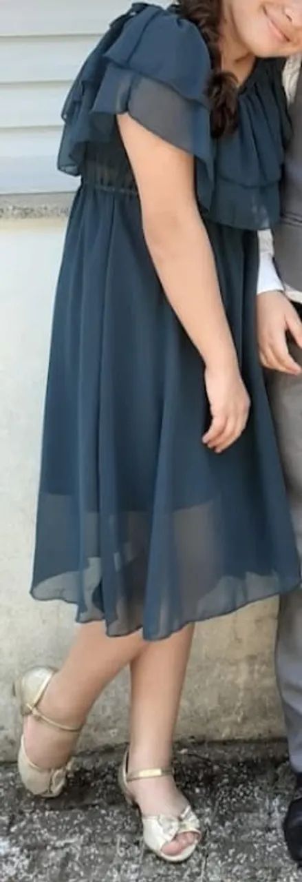 Vestido menina Chiffon Verde
