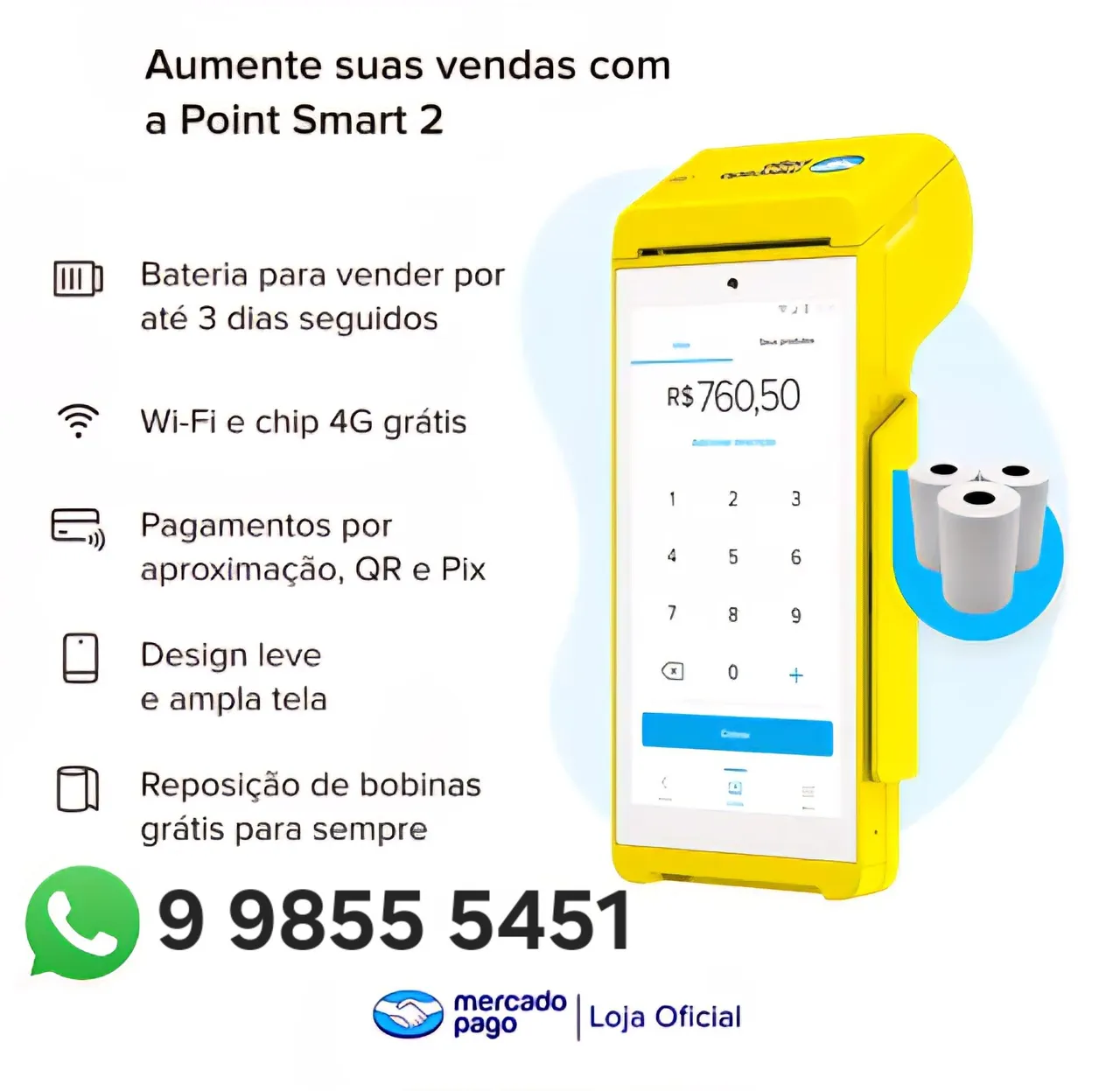 Maquininha de cartão point smart 2