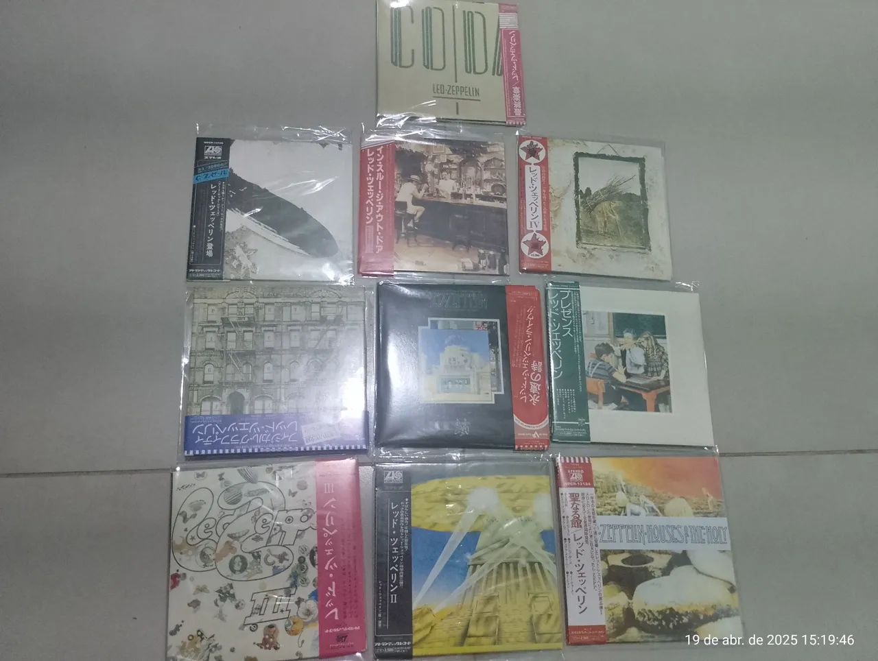Coleção de cdss do Led Zeppelin