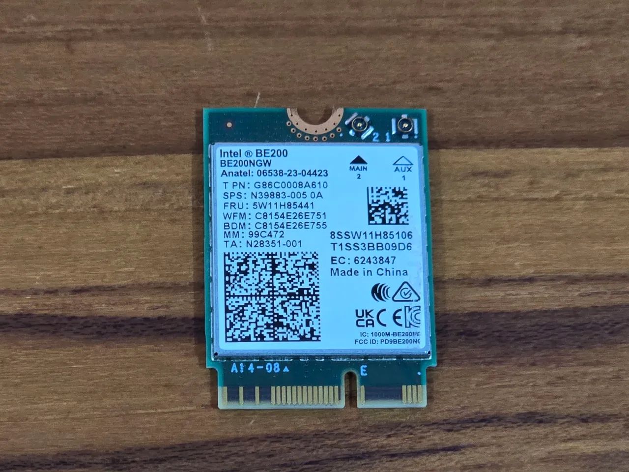Intel BE200NGW Wi-Fi 7 Card for Notebook (M.2 2230 Key-E) + Bluetooth 5.464263936745859120