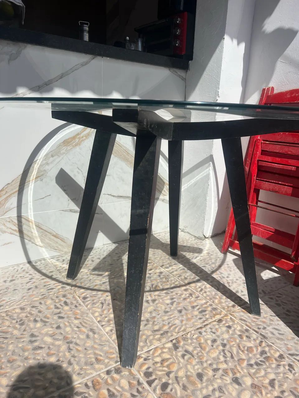 Mesa De Vidro Redonda 65171912323587121