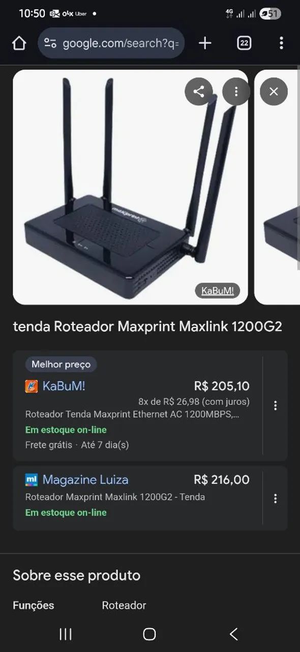 Roteador maxprint 1200g2 4g 5g - Foto 3