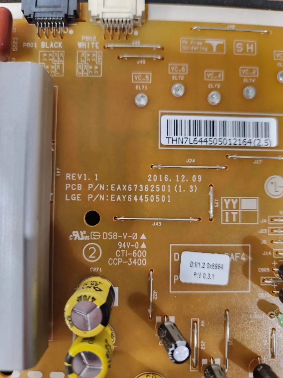 Placa Fonte  TV LG  55UJ6545  -  EAX67362501(1.3) - Foto 2