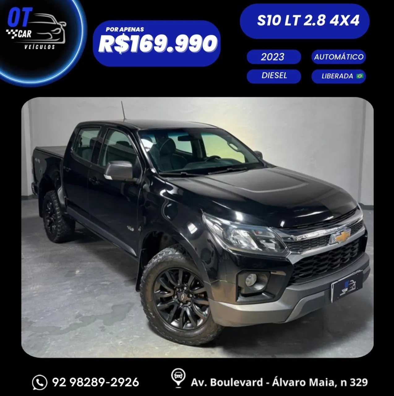 S10 Automática 2023 Diesel 4X4 Liberada para todo Brasil