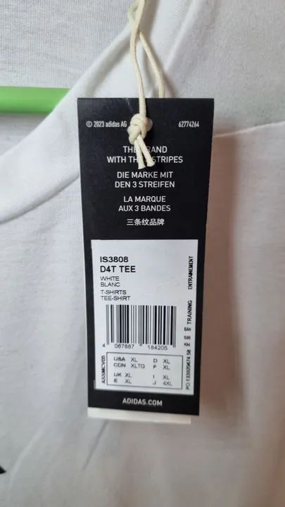 Camiseta Adidas Training Branca - Tamanho XL / GG - nova - Foto 2