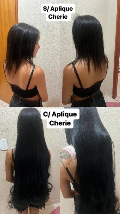 Cabelos EnglobeHair Preto Natural  - Foto 3