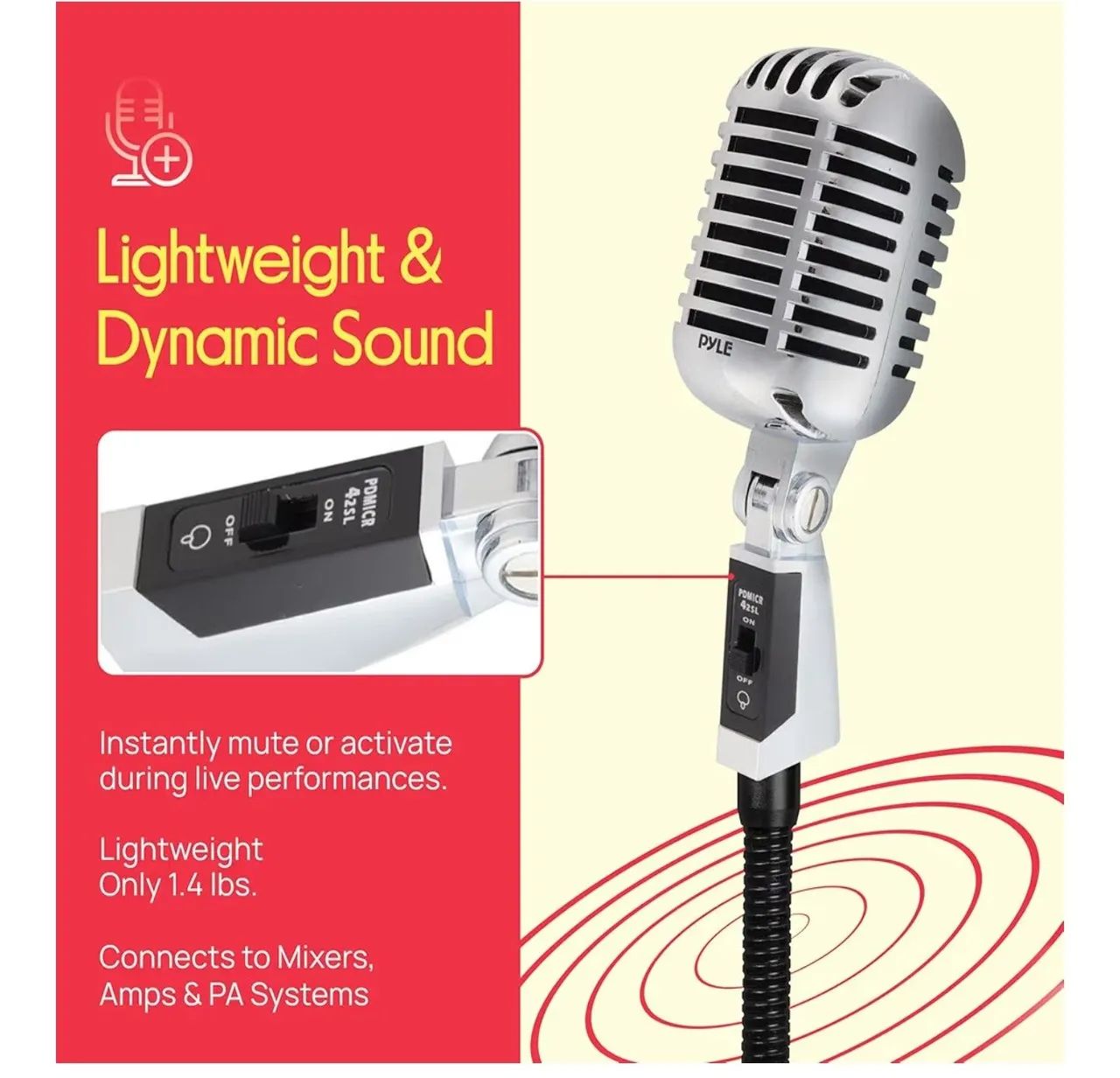 Microfone Pyle Modelo: PDMICR42 - Foto 2