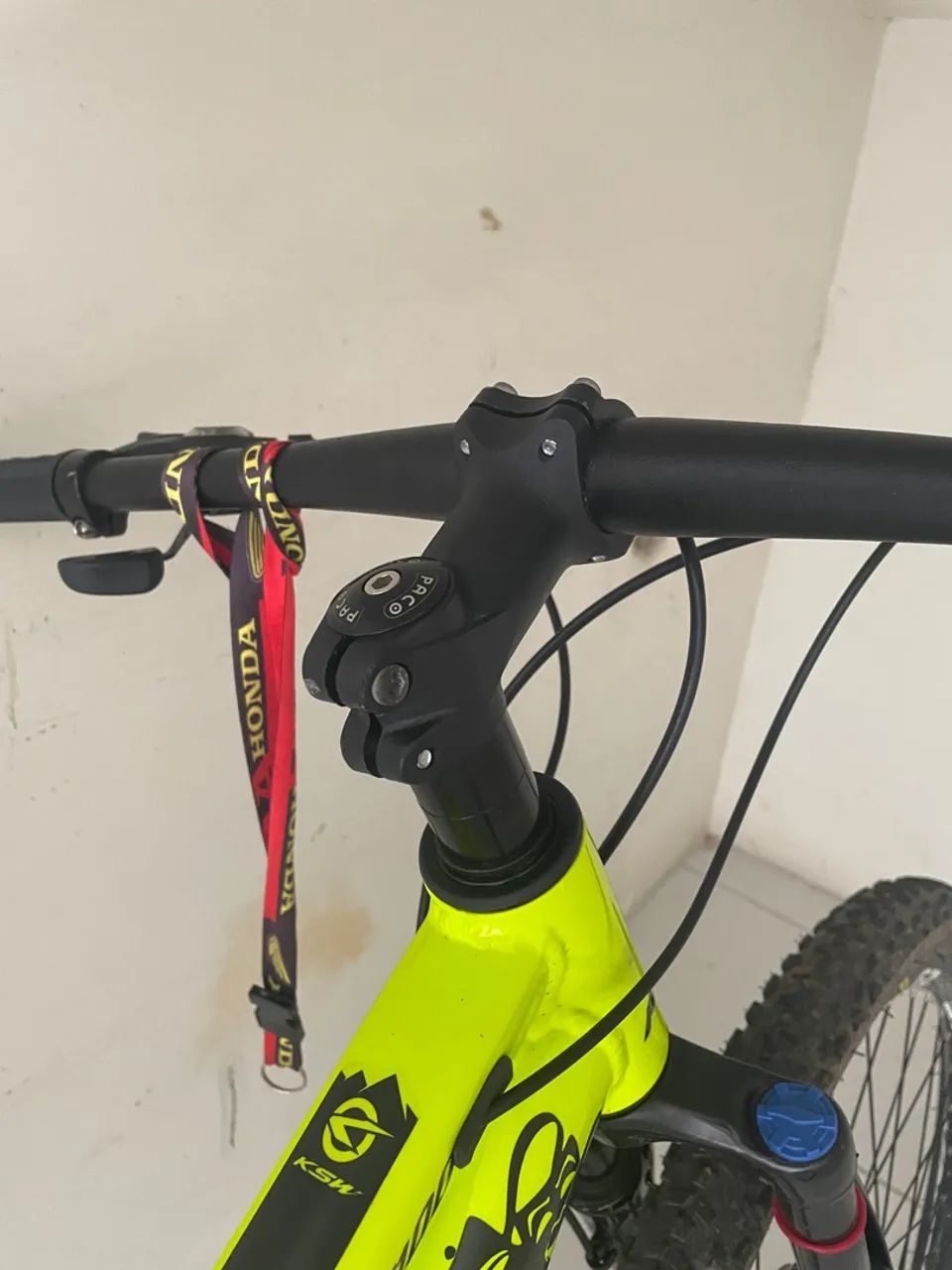 Mesinha longa e guidom reto KSW de bike