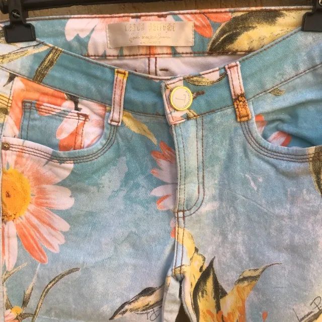 Calça Estampada Com Flores Da Lança Perfume (Usado) - Foto 4