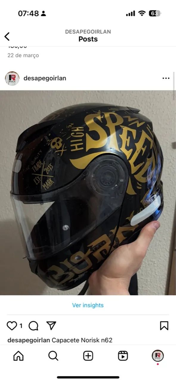 Capacete Norisk N62 - Design Speed