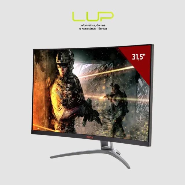 Monitor Gamer Curvo AOC Agon 32 Pol , Full HD, 165 Hz, 1ms, (Novo Lacrado/loja física) - Foto 3